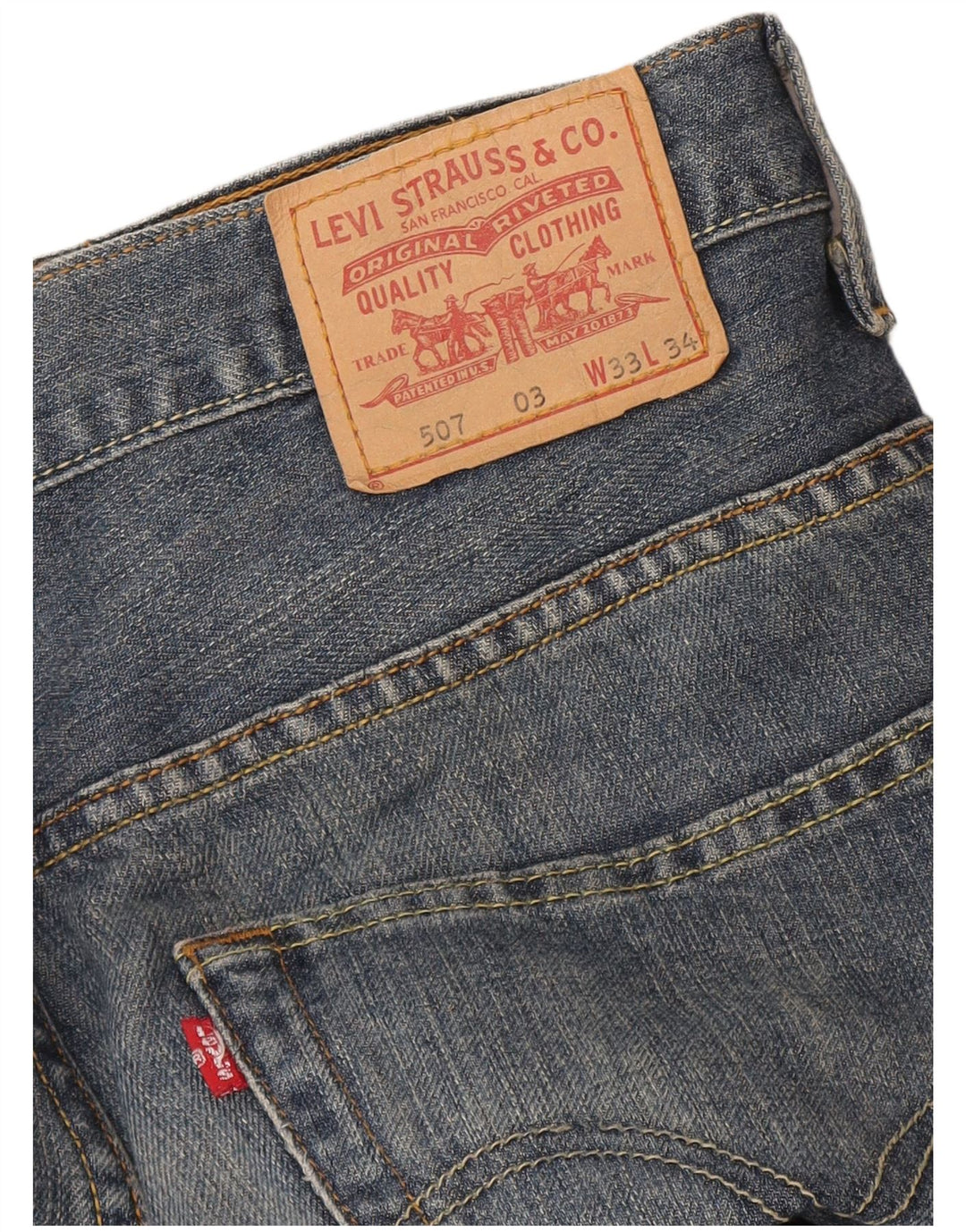Levi's Herren 507 Bootcut Jeans W33 L34 Blau
