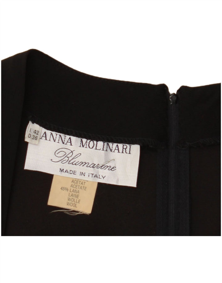 BLUMARINE Damen Anna Molinari Etuikleid IT 42 Mittelschwarz Farbblock