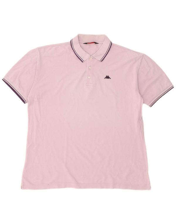Kappa Herren Poloshirt 2XL Rosa Baumwolle