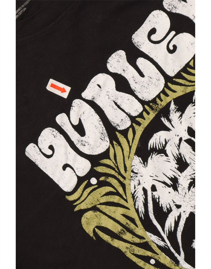 HURLEY Herren-T-Shirt mit Grafik, Größe L, aus schwarzer Baumwolle