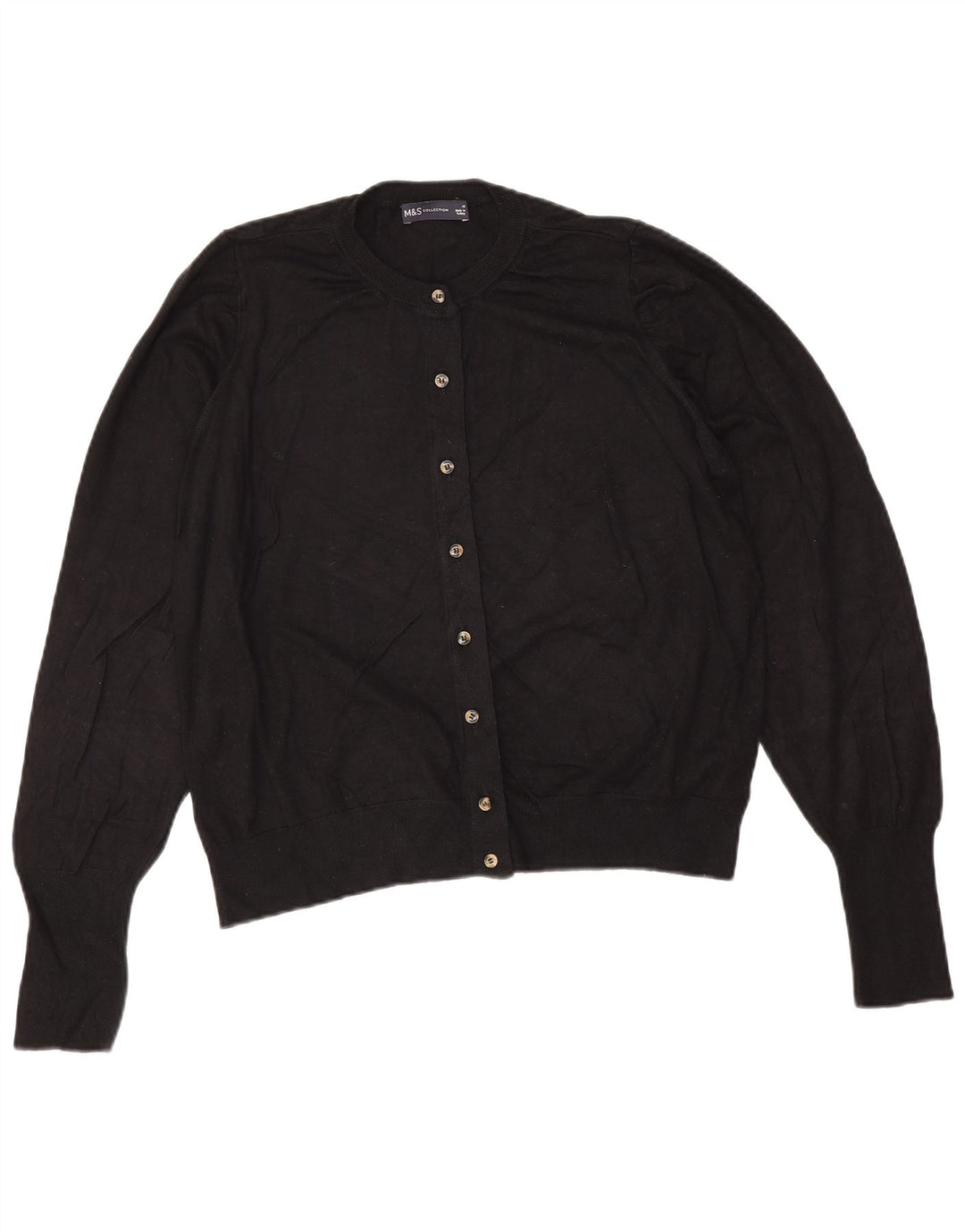 Marks & Spencer Damen-Cardigan-Pullover UK 16 Große schwarze Viskose