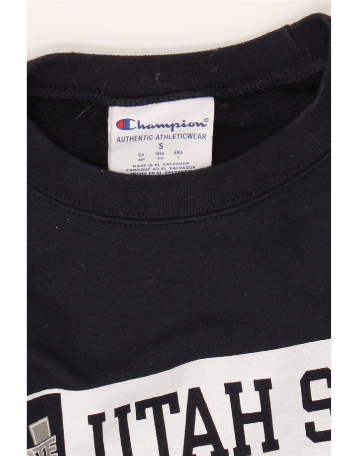 Champion Herren Utah Graphic Sweatshirt Pullover Small Marineblau