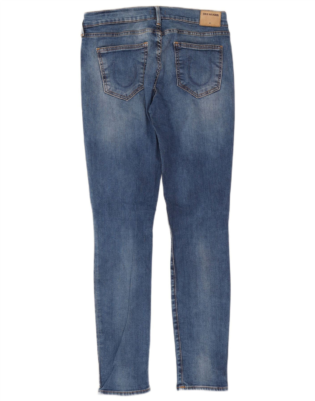True Religion Damen Mid Rise Slim Jeans W29 L29 Blaue Baumwolle