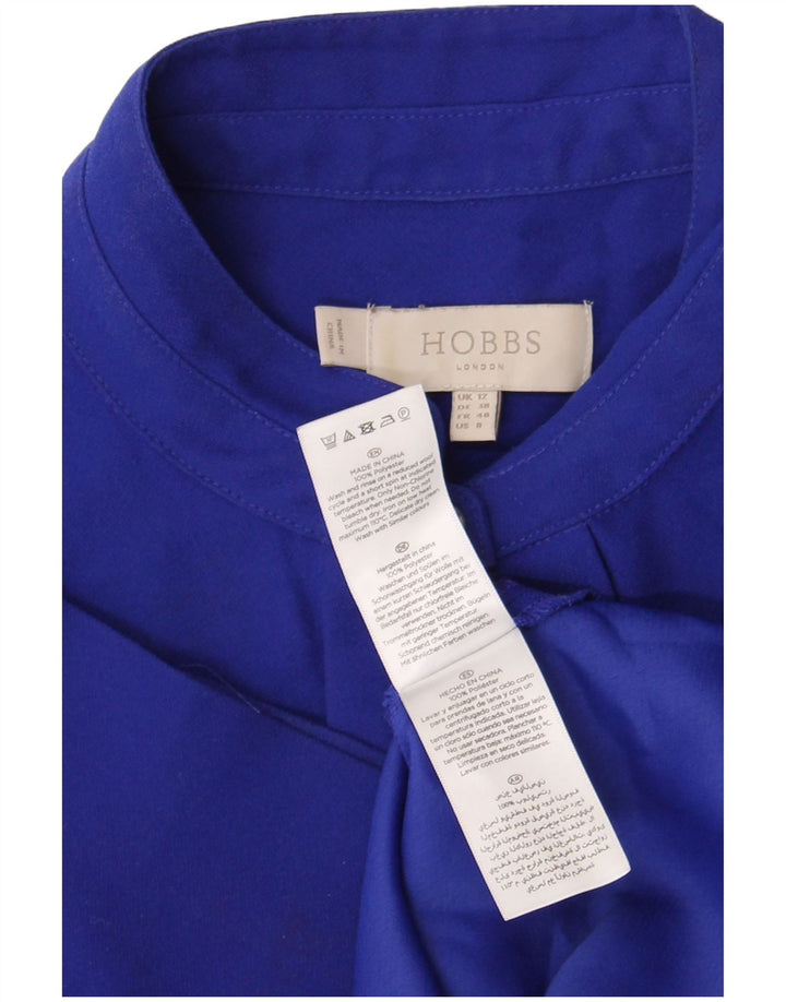 Hobbs Damen A-Linien-Kleid UK 12 Mittelblaues Polyester