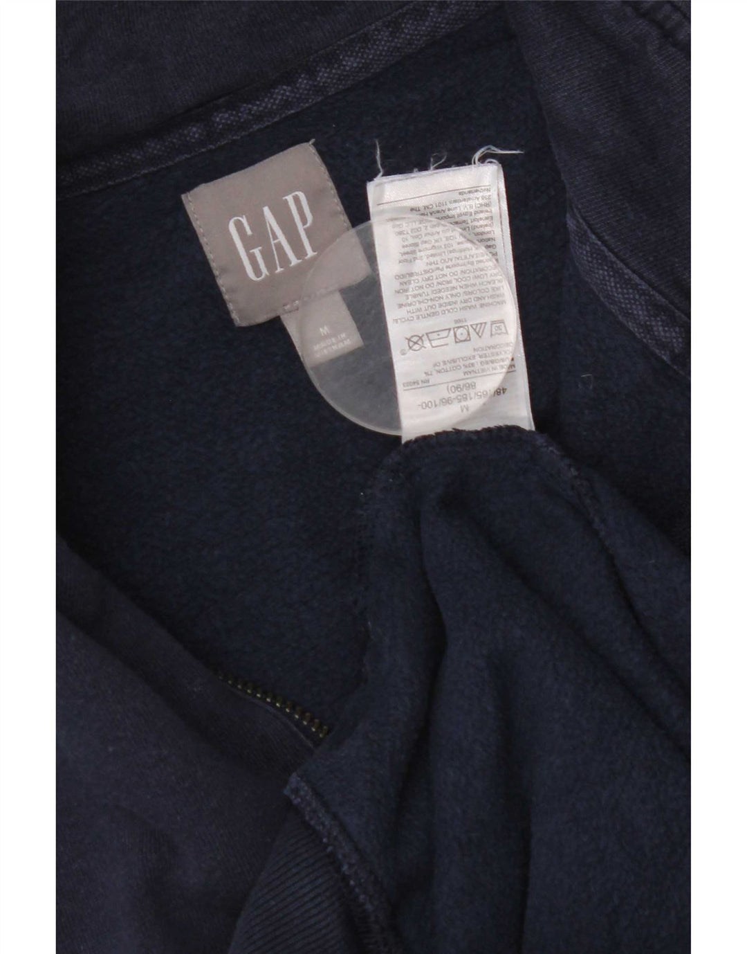 Gap Herren-Sweatshirt mit grafischem Reißverschluss, mittlerer marineblauer Baumwolle