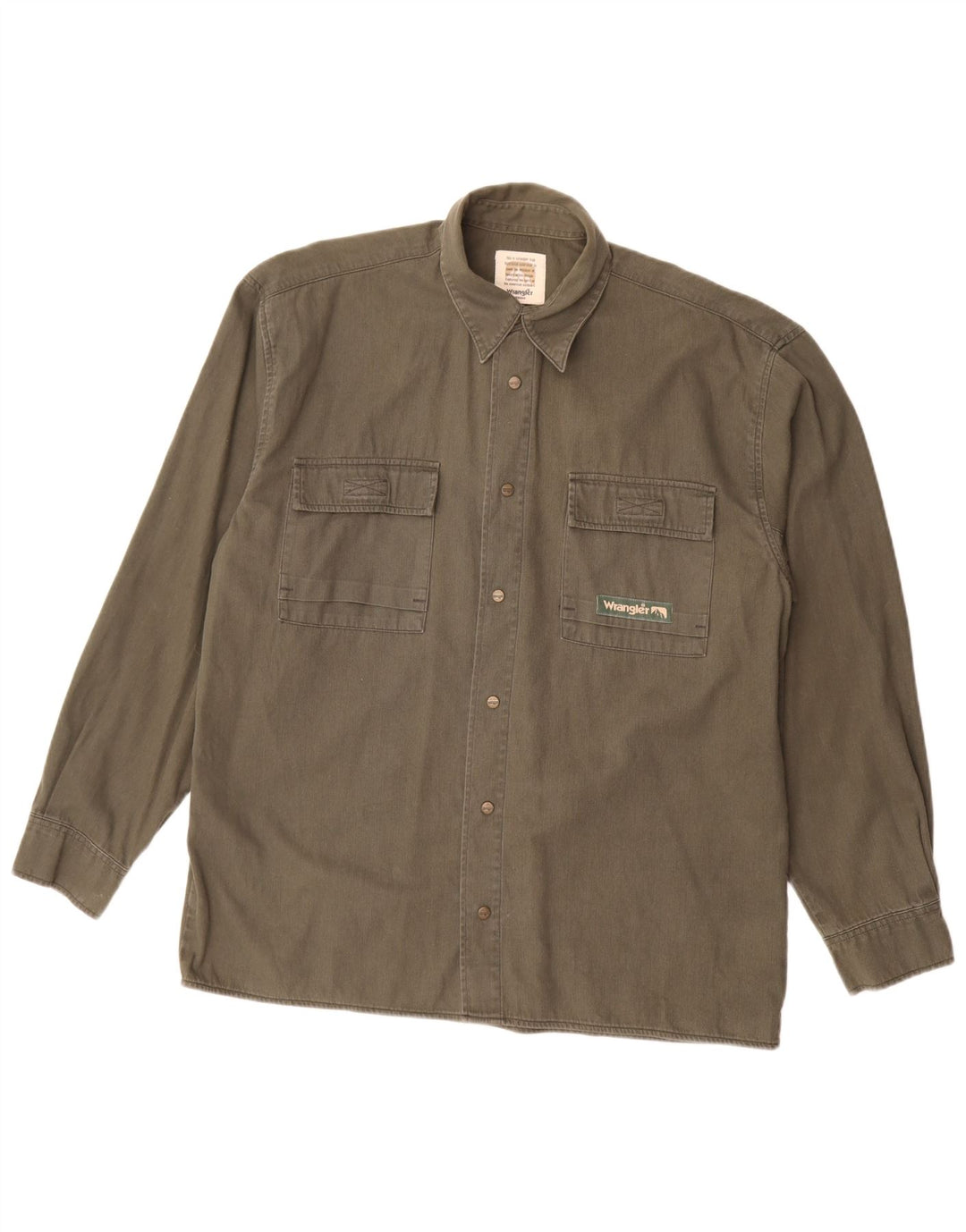 Wrangler Herrenhemd aus mittelgrauer Baumwolle