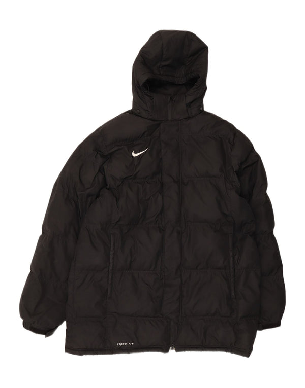 Nike Herren Storm-Fit Hooded Wattierte Jacke UK 40 Large Schwarz Polyester