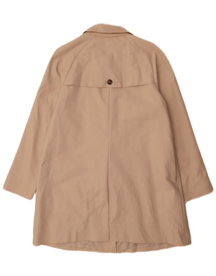 John Lewis Damen Trenchcoat UK 10 Small Beige Baumwolle