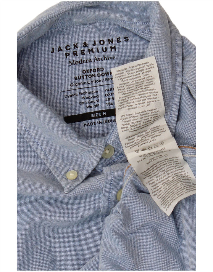 Jack & Jones Herrenhemd aus mittelblauer Baumwolle