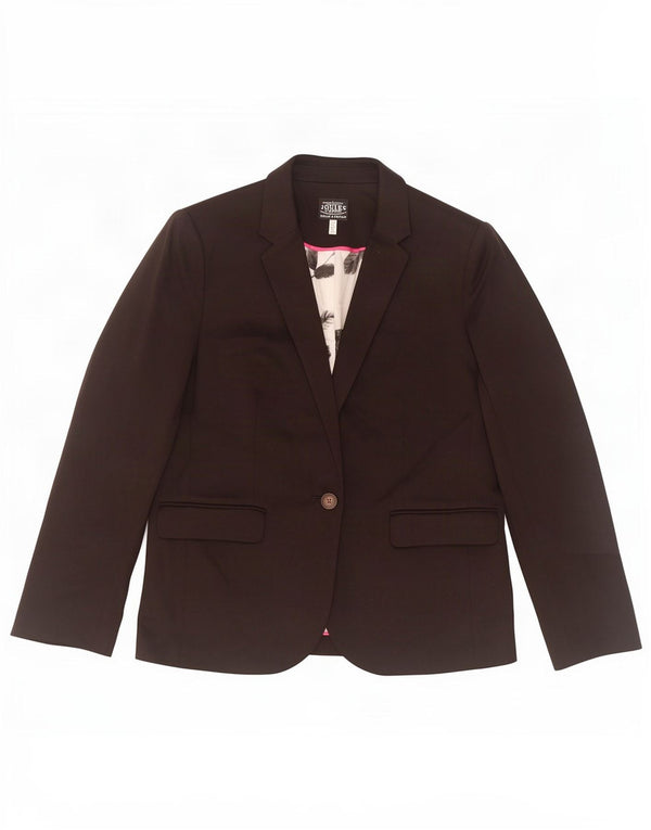 Joules Damen-Blazerjacke mit 1 Knopf, UK 14, Größe L, Schwarz, Polyester