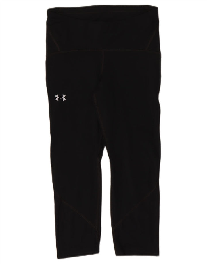 Under Armour Damen Capri-Leggings UK 14 Medium Schwarz