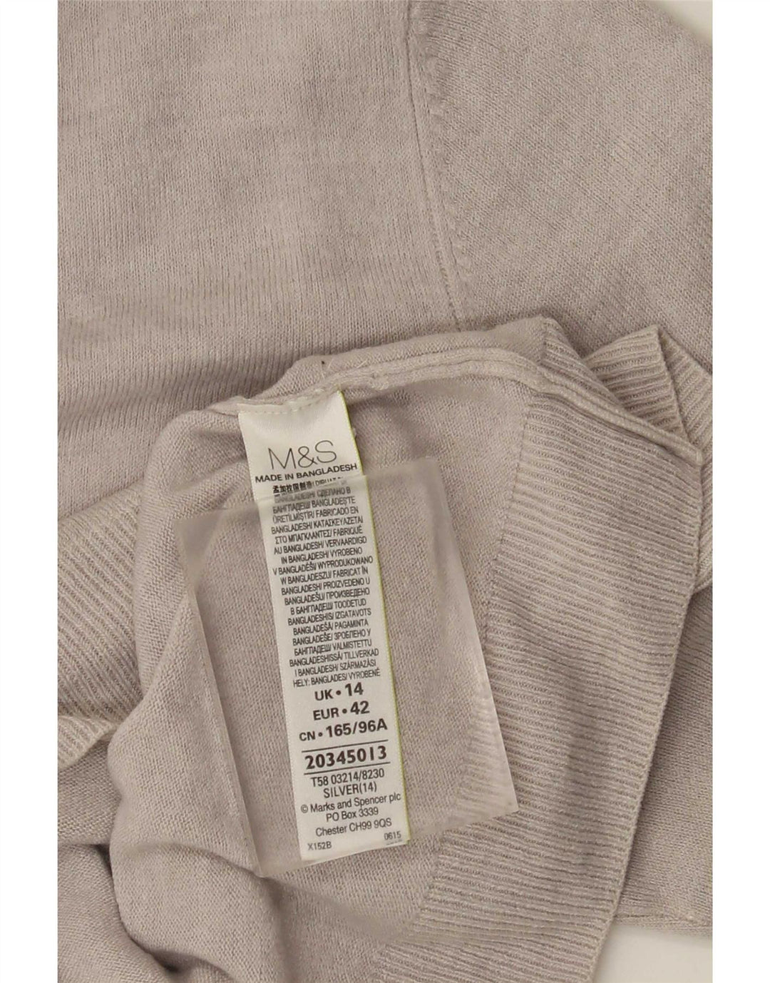 Marks & Spencer Damen-Cardigan-Pullover UK 14 Large Grau Acryl