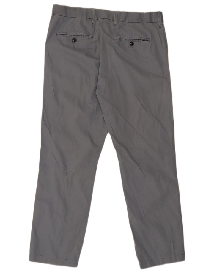 Marks & Spencer Herren-Anzughose, gerade, normal, W34, L29, Blau, Baumwolle