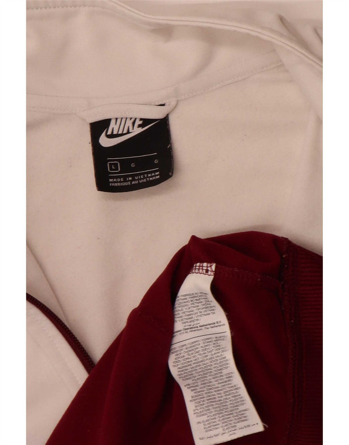 Nike Herren-Trainingsanzug-Top-Jacke, großes kastanienbraunes Farbblock-Polyester