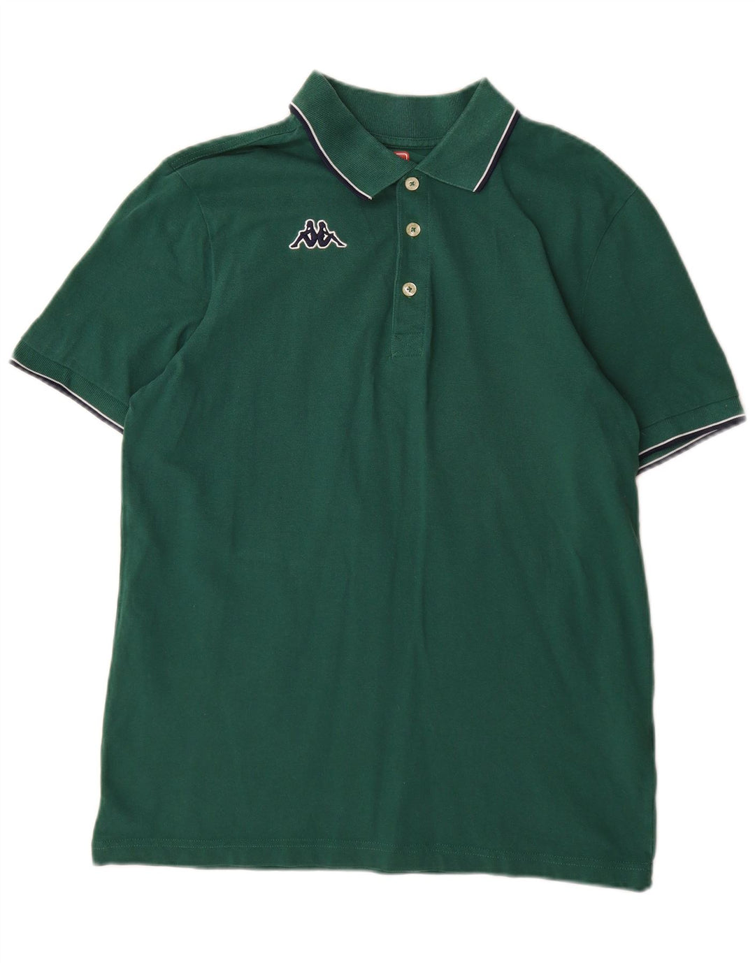 Kappa Herren-Poloshirt, groß, grüne Baumwolle