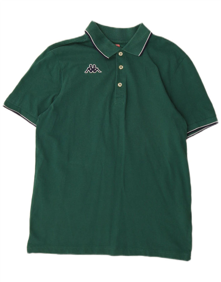 Kappa Herren-Poloshirt, groß, grüne Baumwolle