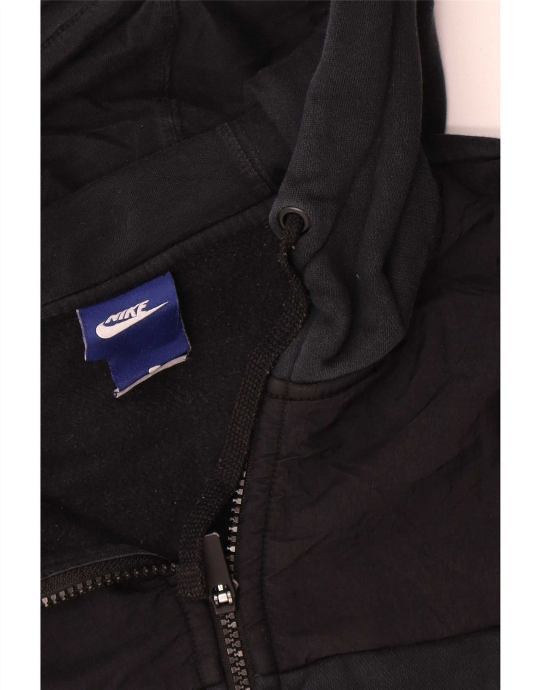Nike Herren-Kapuzenpullover mit grafischem Reißverschluss, mittelschwarz, Baumwolle
