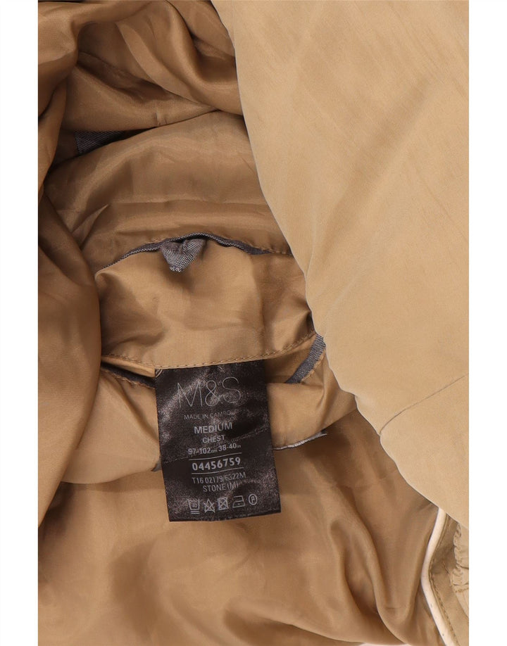 Marks & Spencer Herren Bomberjacke UK 38 Medium Beige Polyamid