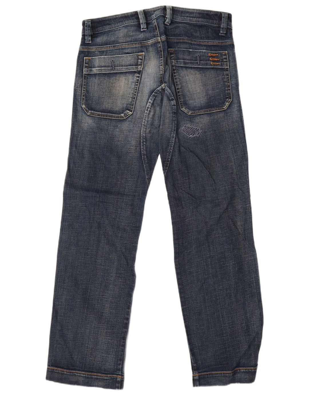 Diesel Herren Distressed Straight Jeans W31 L32 Blaue Baumwolle