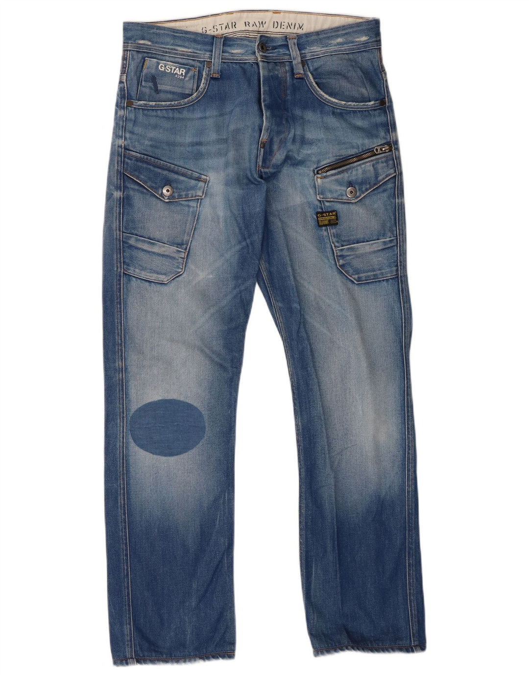 G-Star Herren Straight Jeans W32 L32 Blaue Baumwolle
