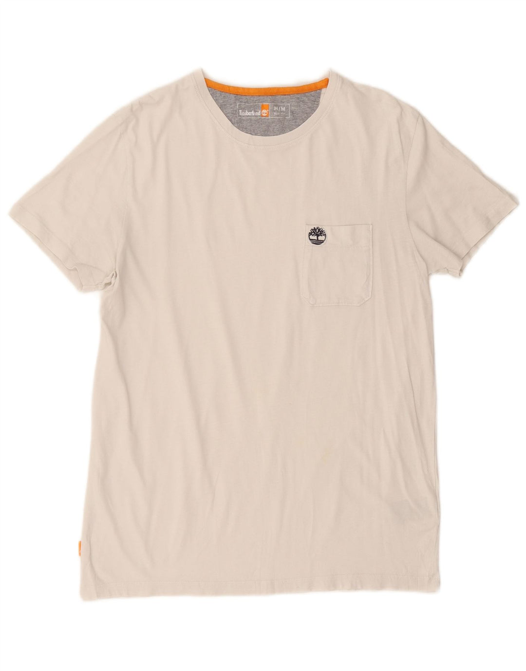 Timberland Slim Fit T-Shirt-Oberteil für Herren aus mittelweißer Baumwolle