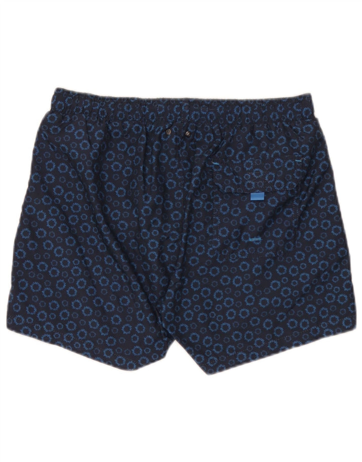 Gutteridge Herren-Badeshorts, mittelgroß, marineblau, geblümt, Polyester