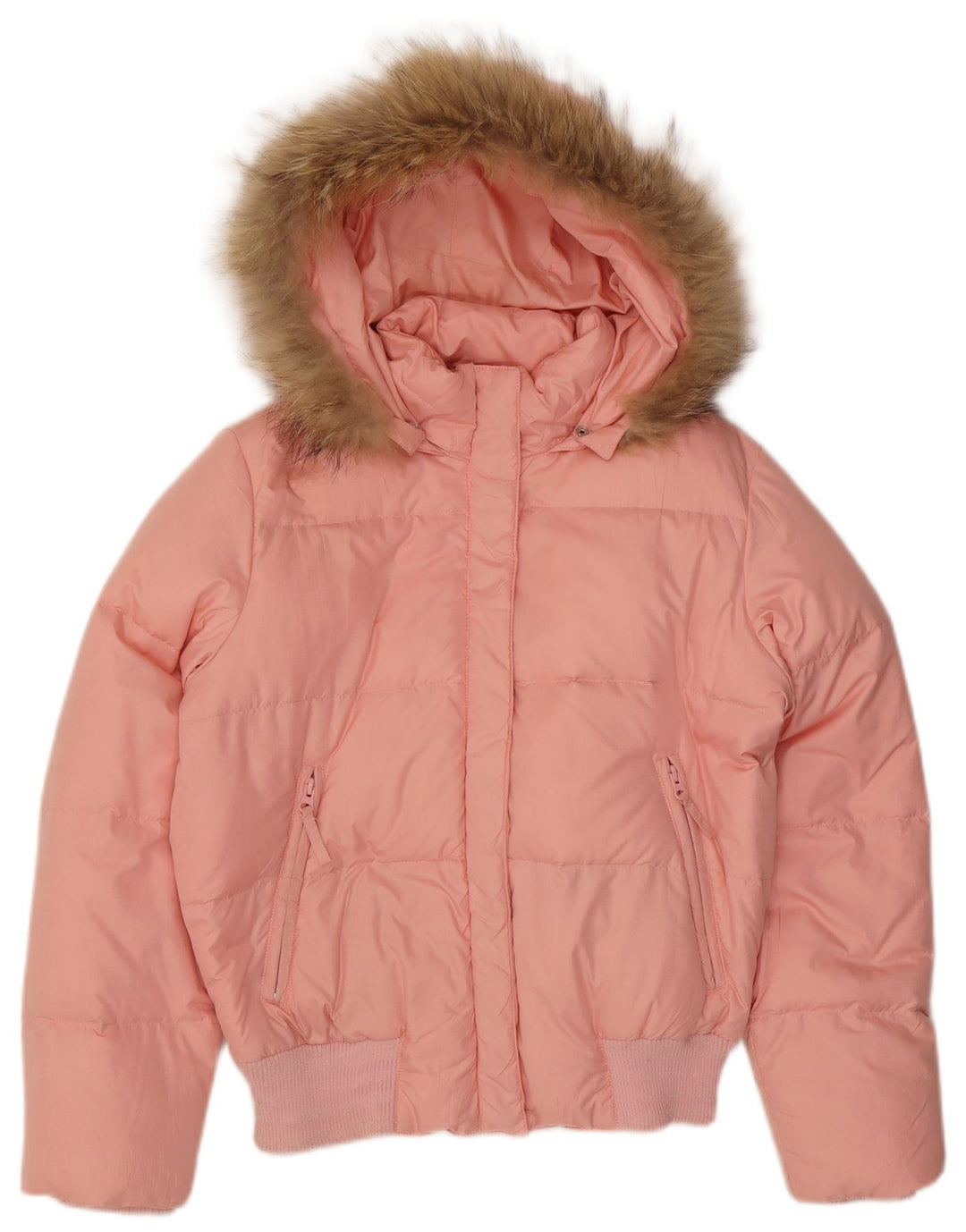 Adidas Damen Kapuzenjacke, wattiert, UK 12, Mittelrosa, Polyester