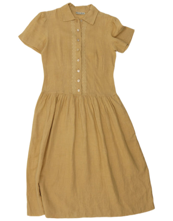 Daniela Jasoni Damen Maxikleid IT 40 Small Beige Leinen