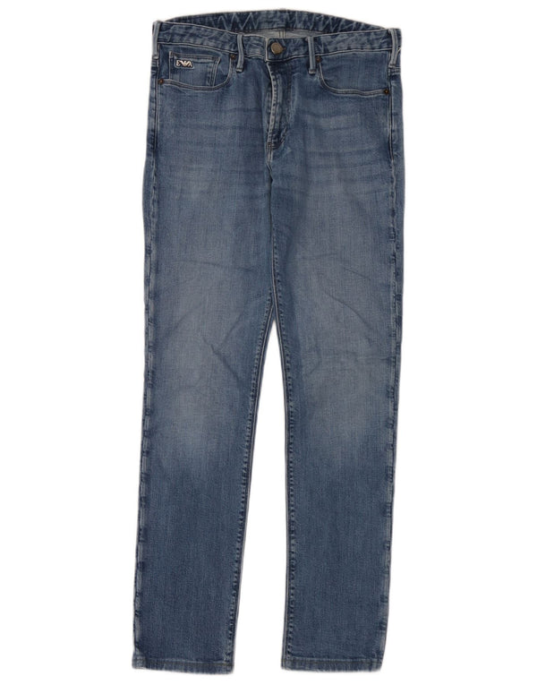 Emporio Armani Herren Slim Jeans W31 L30 Blaue Baumwolle