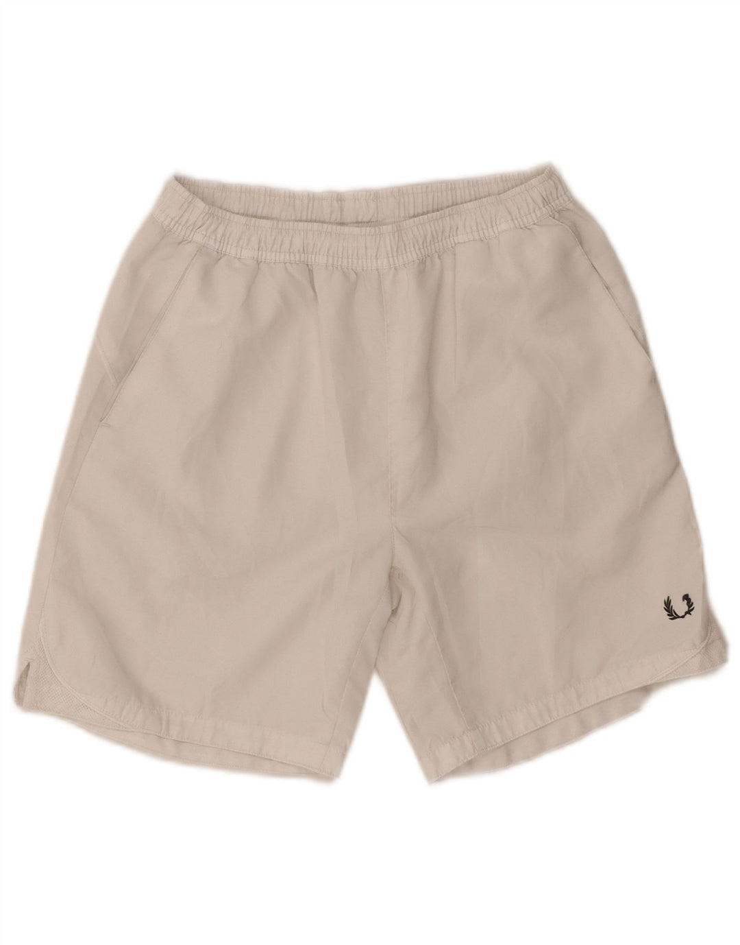 Fred Perry Herren-Sportshorts mit normaler Passform, mittelweißes Polyester