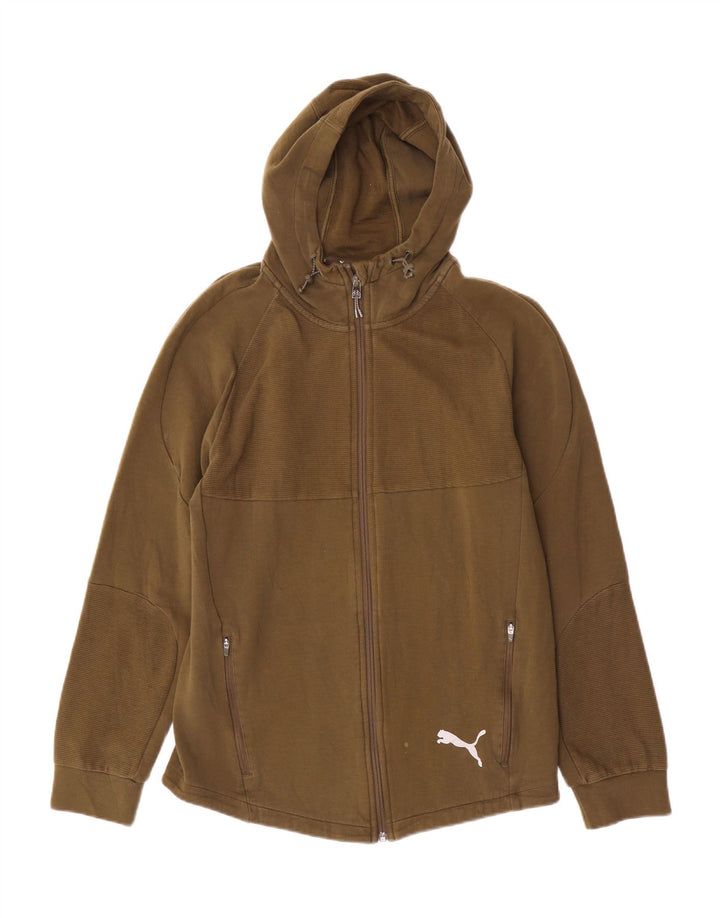 Puma Herren-Kapuzenpullover mit Reißverschluss, Medium Khaki