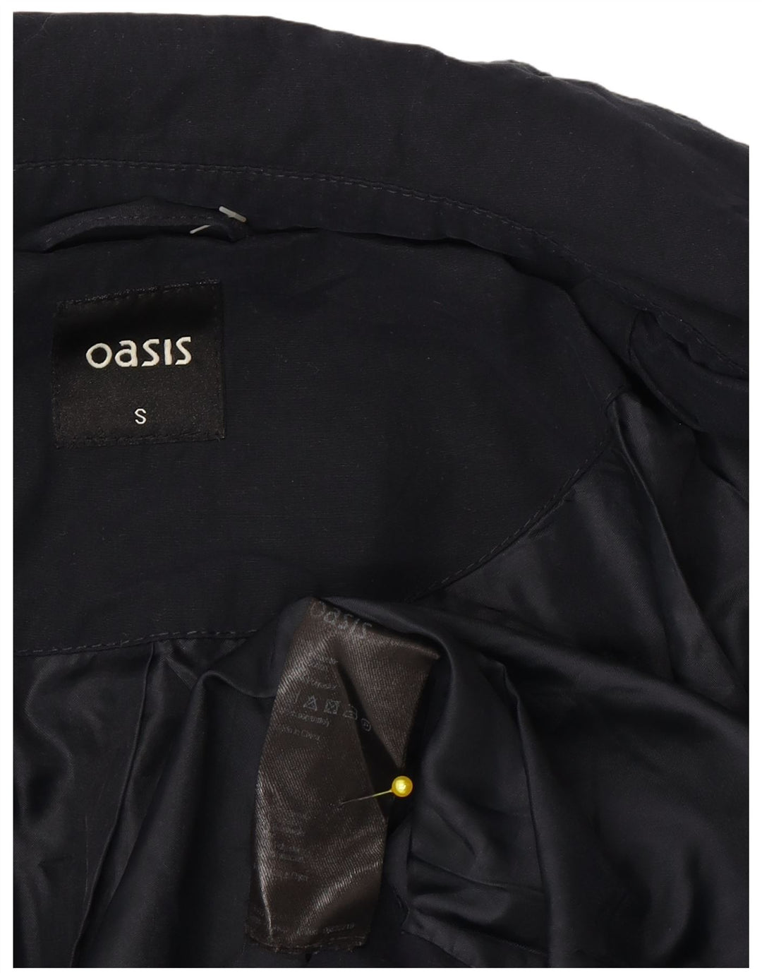 Oasis Damen Übergroße Militärjacke UK 10 Small Marineblau Polyester