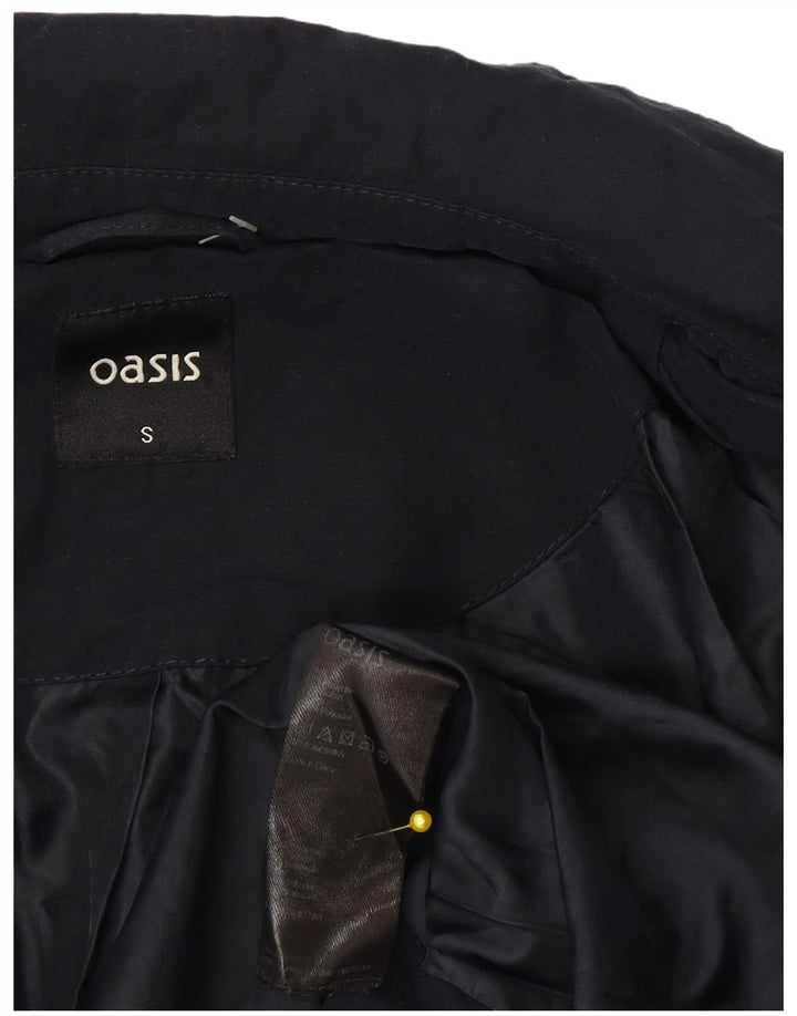 Oasis Damen Übergroße Militärjacke UK 10 Small Marineblau Polyester