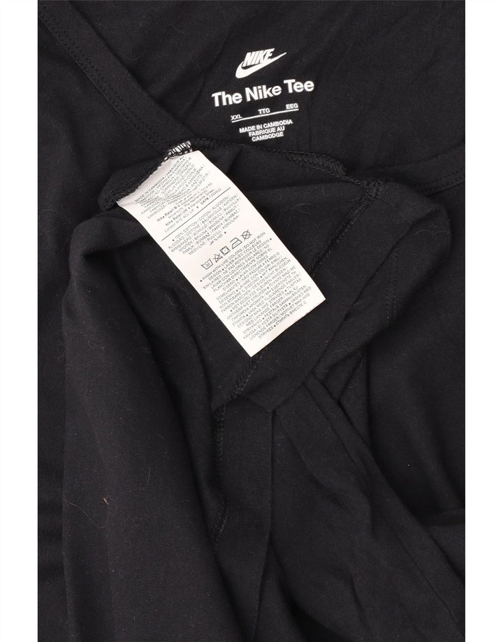 Nike Herren Weste Top 2XL Schwarz Baumwolle