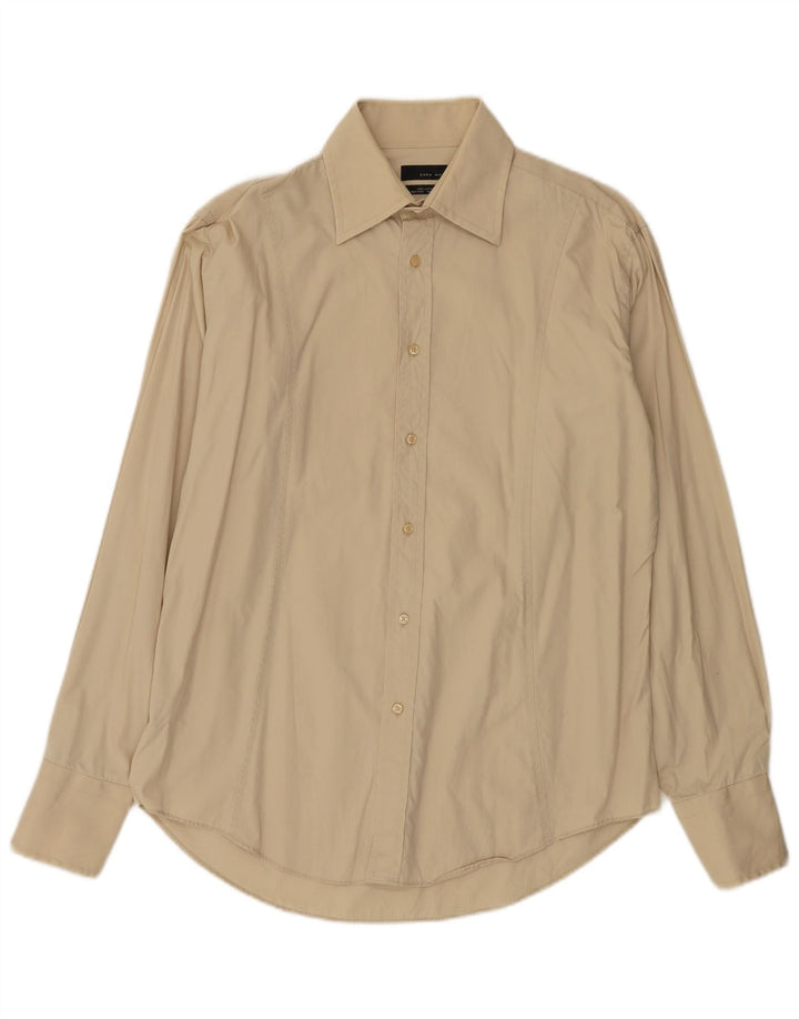 Zara Herrenhemd XL Beige Baumwolle