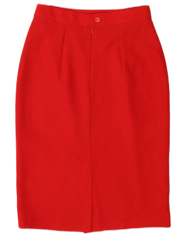 Libra Damen-Bleistiftrock mit hoher Taille, UK 10, Größe S, W26, Rot