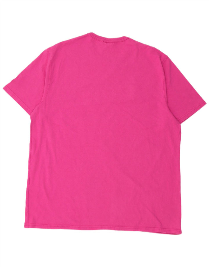 Champion Herren Grafik T-Shirt Top 2XL Rosa Baumwolle