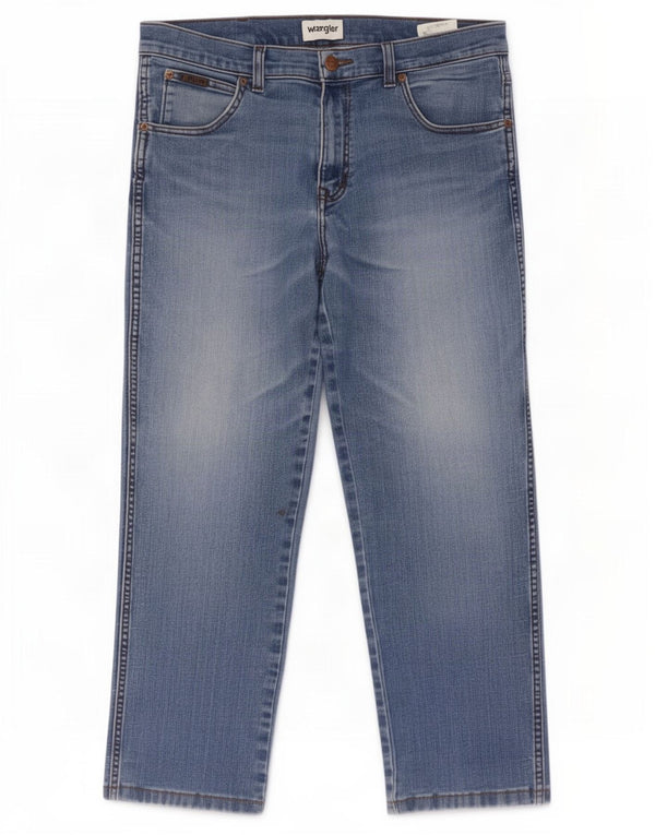 Wrangler Herren Texas Straight Jeans W33 L30 Blaue Baumwolle