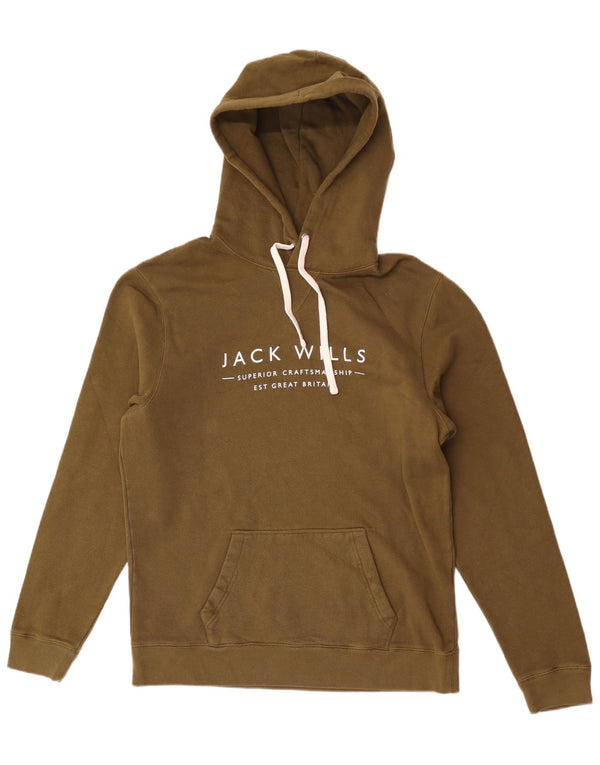 Jack Wills Herren-Kapuzenpullover mit Grafik, groß, Khaki, Baumwolle
