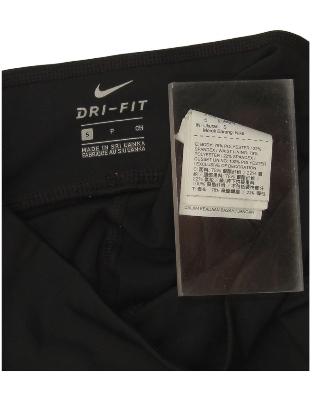 NIKE Womens Dri Fit Leggings UK 8 Small Black Polyester
