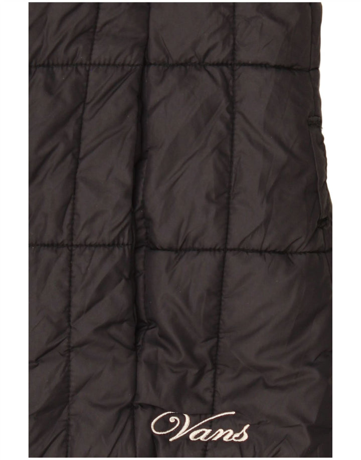Vans Wattierte Damenjacke mit Kapuze, UK 10, Größe S, Schwarz