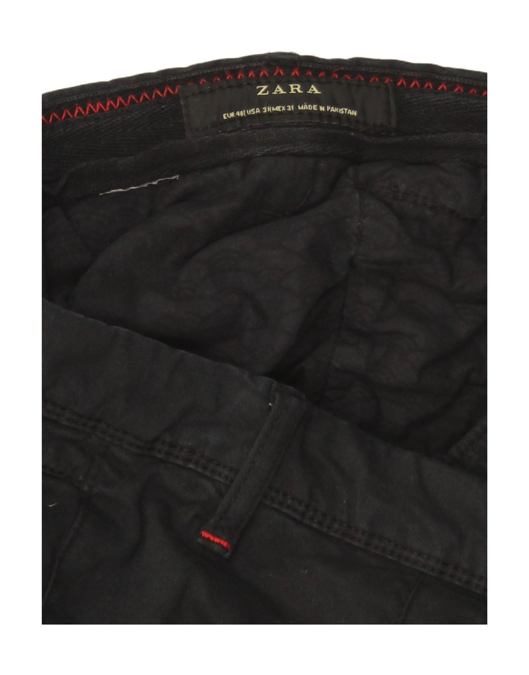 Zara Slim Chino-Hose für Herren, EU 40, M, B31, L30, Schwarz