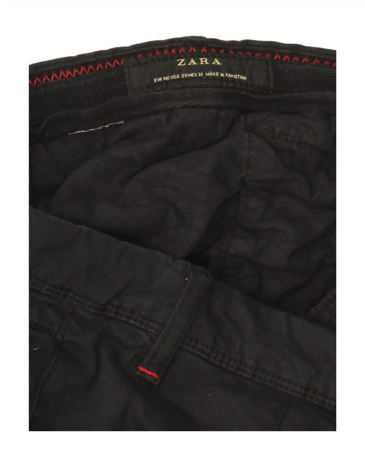Zara Slim Chino-Hose für Herren, EU 40, M, B31, L30, Schwarz