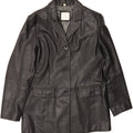VINTAGE Womens Leather Jacket UK 16 Large  Black Leather Vintage Vintage and Second-Hand Vintage from Messina Hembry 