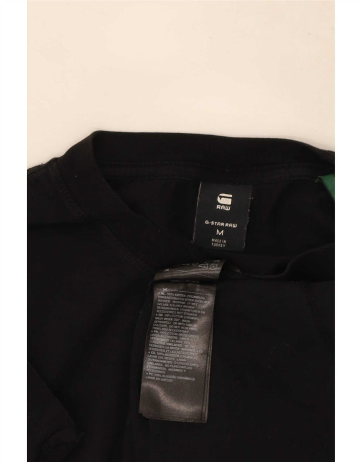 G-Star Herren Grafik-T-Shirt-Oberteil aus mittelschwarzer Baumwolle