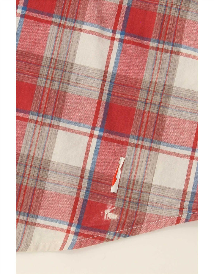 Levi's Herren-Kurzarmhemd XL, rot kariert, Baumwolle