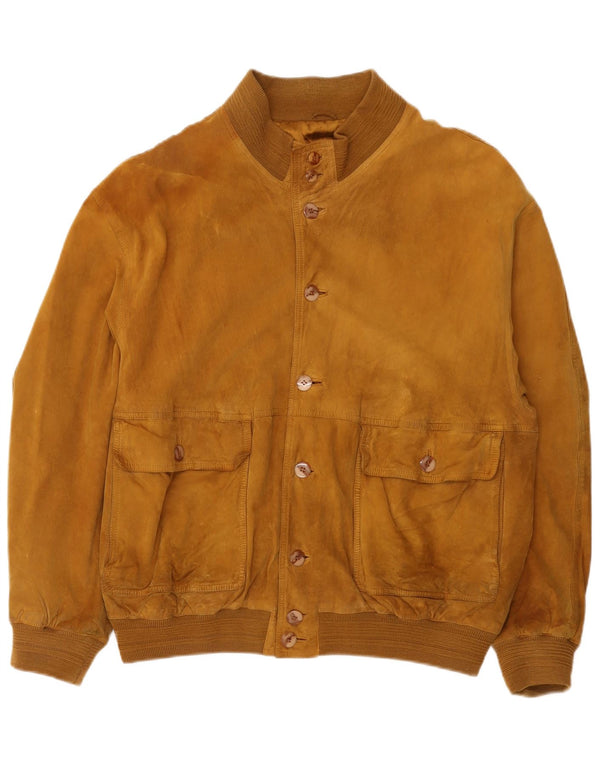 Vintage Herren Wildleder Bomberjacke UK 42 XL Braun