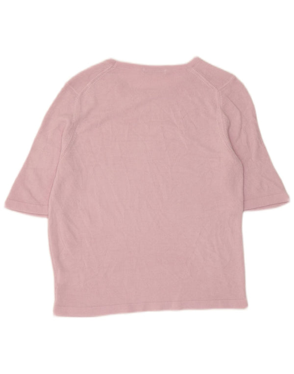 Marks & Spencer Damen-Top, 3/4-Ärmel, UK-Größe 10, Small, Lila, Acryl