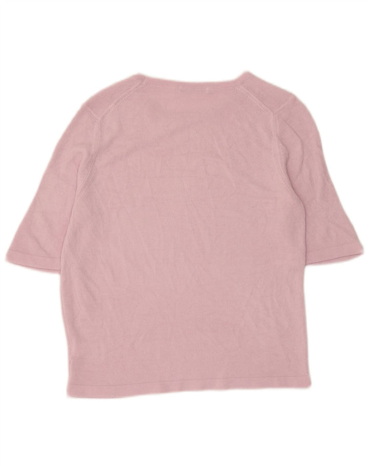 Marks & Spencer Damen-Top, 3/4-Ärmel, UK-Größe 10, Small, Lila, Acryl