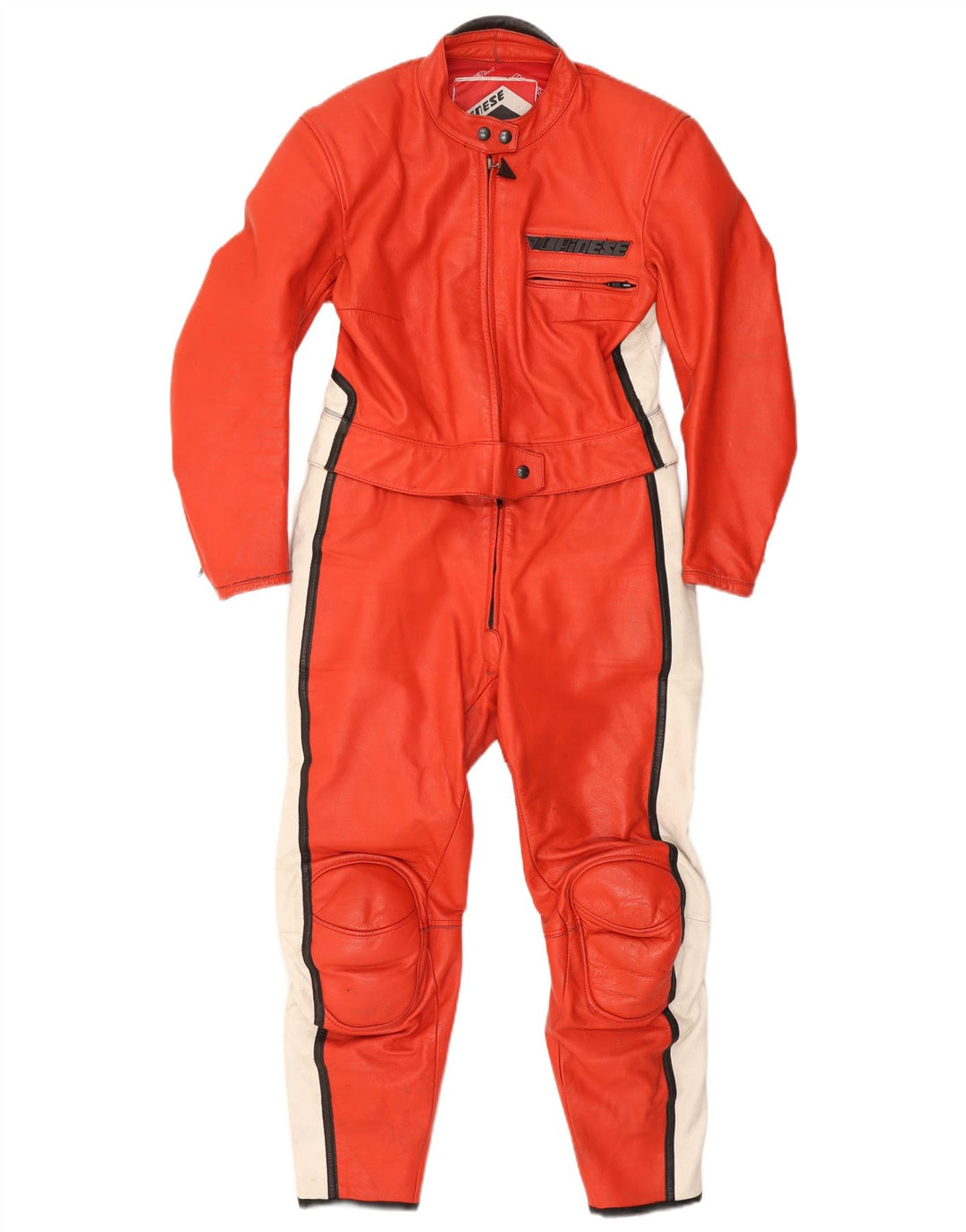 Dainese Womens Motorcycle Graphic Jumpsuit UK 14 Mittelroter Farbblock